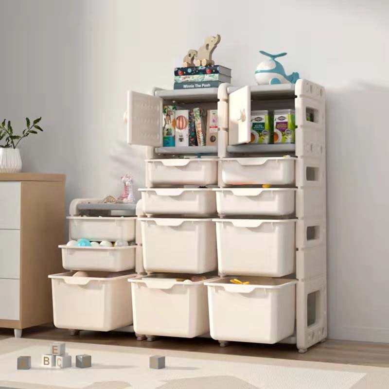 HIRO Online Shopの収納ラック 収納ケース かわいい おしゃれ キッズバスケット おもちゃ収納 キッズ 子供部屋 子供 おもちゃ箱 お片付け 小物収納大容量 分類収納 女の子 男の子 大容量 こども おもちゃ収納棚 絵本棚 絵本 ランドセルラック 天板付き｜アングル3