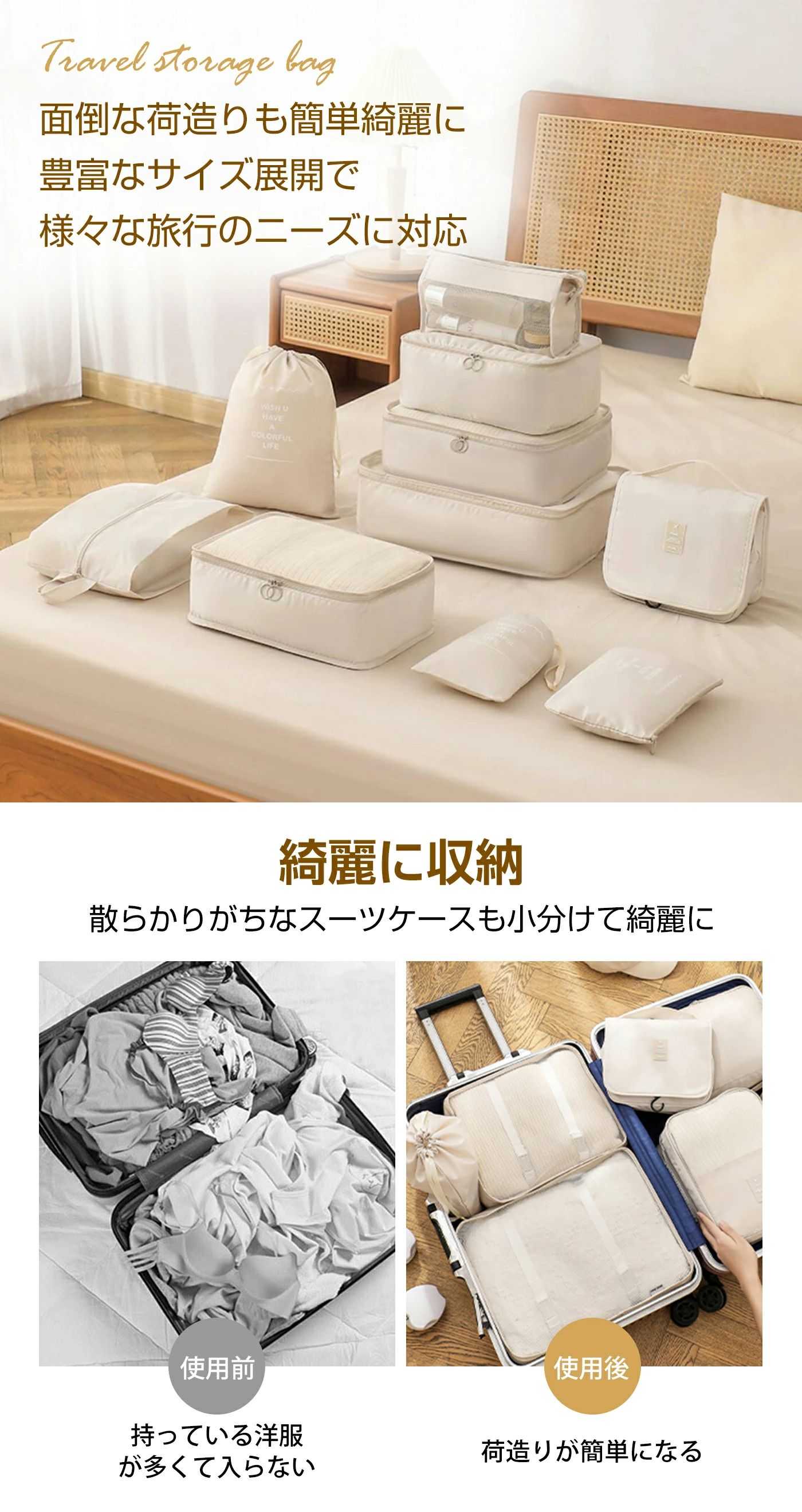 【100円オフ+最大P5】旅行用ポーチ 目に見えるメッシュデザイン 撥水加工 衣類仕分け 旅行用 出張 衣類 整理 便利グッズ hiroshop-10013677 HIRO Online Shop サンプル画像2