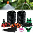 【149pcs】自動水やり機 家庭用 観賞植物 自動散水キット 自動水やり器 30m スターターキット ダイヤル式 散水タイマー 自動散水 ガーデニング 鉢植え スプリンクラー 噴水 ミスト灌漑 点滴 霧吹きノズル ミストシャワー 噴霧ノズル 散水ホース 散水灌漑 ガーデン 散布機