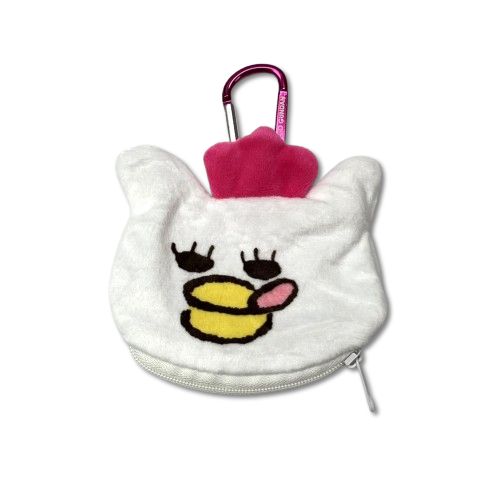 Rakuten - ノラネコぐんだん おかおポーチ マーミーちゃん 6828　[メール便（定形外郵便）対応商品] 【ポーチ】 【コインケース】 【コインポーチ】 【小銭入れ】 【カラビナ】 【のらねこぐんだん】 【ノラネコ】 【ノラネコぐんだん】 【キャラクターグッズ】 【ギフト】