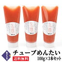 【枚数限定20%OFFクーポン有】チューブめんたい 100g×3本セット 送料無料 国産 明太子 チューブ バラ子 ギフト プレゼント ビールに合うおつまみ 食べ物 食品 家飲み応援 宅飲み オンライン飲み会 お取り寄せグルメ おとりよせ 博多 ひろしょう