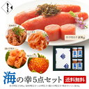 明太子 ギフト 海の幸5点セット 400g 辛子明太子 国産 北海道 和え物 昆布明太 イカ明太 数の子明太 味付けいくら 各50g 詰め合わせ 福岡 お取り寄せ グルメ 海鮮 高級 おつまみ 博多 お土産 贈り物 冷凍 ひろしょう 弘商 お歳暮