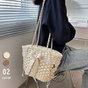 ショルダーバッグ かごバッグ レディース カゴバッグ サマーバッグ 編みバッグ 手作り オシャレ 浴衣バッグ かわいいリボン 旅行 ビーチ リゾートバッグ 母の...