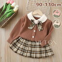 スカートセット 2点セット 上下セット ニット セーター 長袖 女の子 キッズ 秋 冬 子供服 セットアップ ピアノ 発表会 カジュアル フォーマル かわいい ...