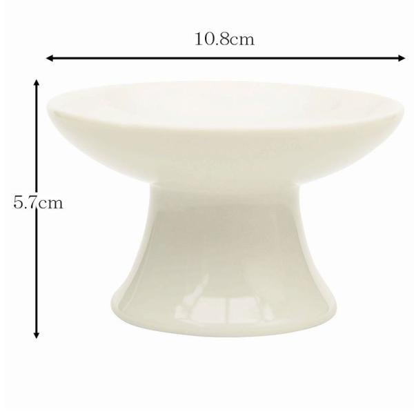 神具 高月 高坏 神棚 お供え 陶器 瀬戸物 セトモノ 洗米 塩 3.5寸 白 器