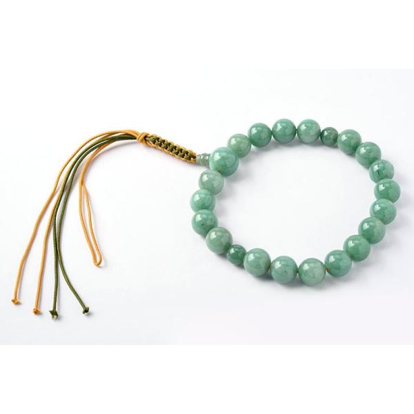 浄土真宗 数珠 本式数珠 インド翡翠 ヒスイ 男性用 20玉 お数珠 念珠 メンズ お念珠 翡翠数珠 ヒスイ 数珠おしゃれ 腕輪念珠 天然石 ブレスレット パワーストーン お葬式 ひすい 高級 ナチュラルストーン 男性用数珠 ヒスイブレスレット エメラルドグリーン 数珠ブレスレット