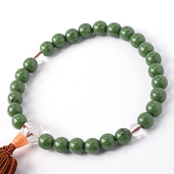 Jade - 片手念珠・略式数珠 プラスチック ヒスイ 男性用 27玉