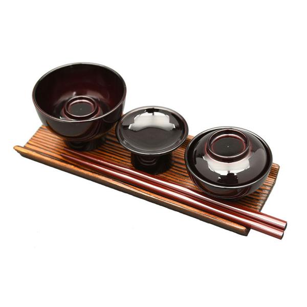 仏膳椀セット 長角 略式 幅17.3×奥行6.5cm 初盆 新盆 お盆 お彼岸 お供え 食器 仏様のお膳 霊供膳