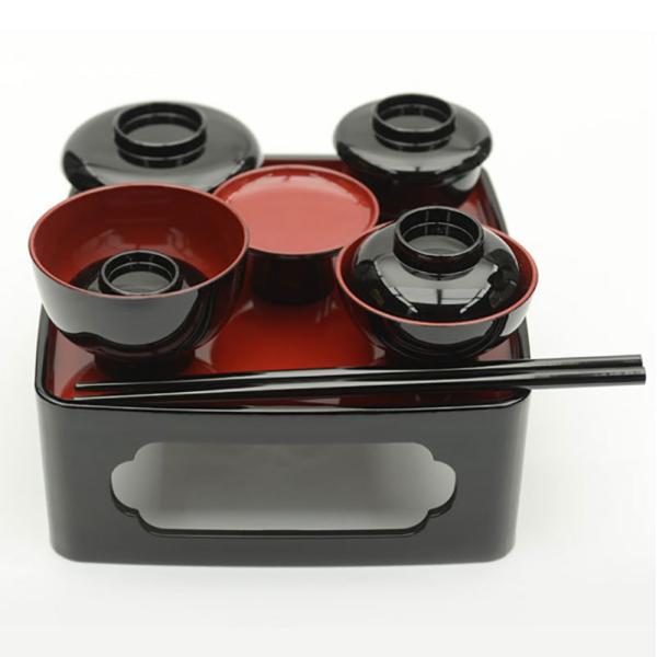 仏膳椀 黒内朱 6.5寸 初盆 新盆 お盆 お彼岸 お供え 食器 仏様のお膳 霊供膳