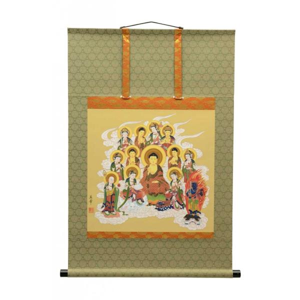 十三仏掛け軸 林英華 尺八幅3尺 初盆 新盆 お盆 お盆の掛け軸(3)