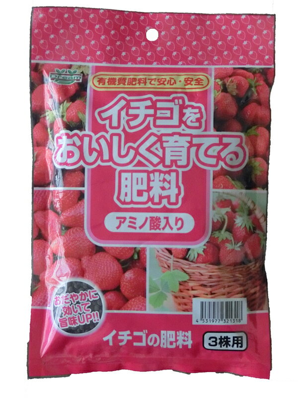 イチゴをおいしく育てる肥料200g 有機アミノ酸入り　3株用　5-7-1【 ガーデニング肥料　園芸肥料　いちごの肥料　家庭菜園肥料 】