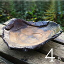 三足付大皿 約27cm×22cm 4枚 備前焼 焼締め 作家:今野春雄
