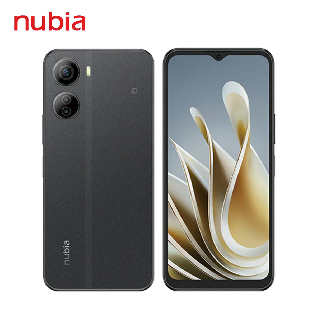 スマートフォン SIMフリー nubia lvy スマホ ブラック 本体 Android13 nanoSIM eSIM LTE 5G Bluetooth トリプルカメラ メモリ6GB ストレージ128GB 4420mAh 大容量バッテリー 急速充電 指紋認証 顔認証 防水防塵 5000万画素 6.6インチ ZTE