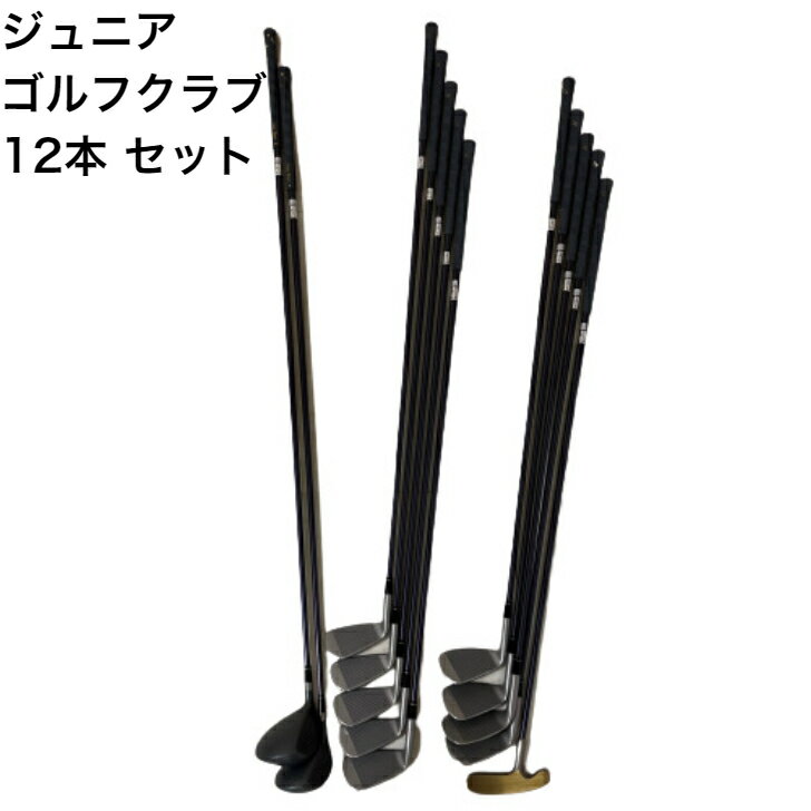 商品情報1W109cm 250g 4W106cm 267.5g3I98cm 264.5g4I97cm 269.5g5I96cm 276g6I95cm 280g7I93cm 285.5g8I92cm 292g9I91cm 296gPW89cm 302gSW90cm 311gPT90cm 380gゴルフクラブセット ジュニア 12本 (1W,4W,#3~9,PW,SW,PT)ゴルフ クラブ 子ども用 【送料無料】 小学校高学年から中学ぐらいのお子様向け。グリップが細めです。※ゴルフクラブはラッピング不可となっております。ご了承くださいませ。 6