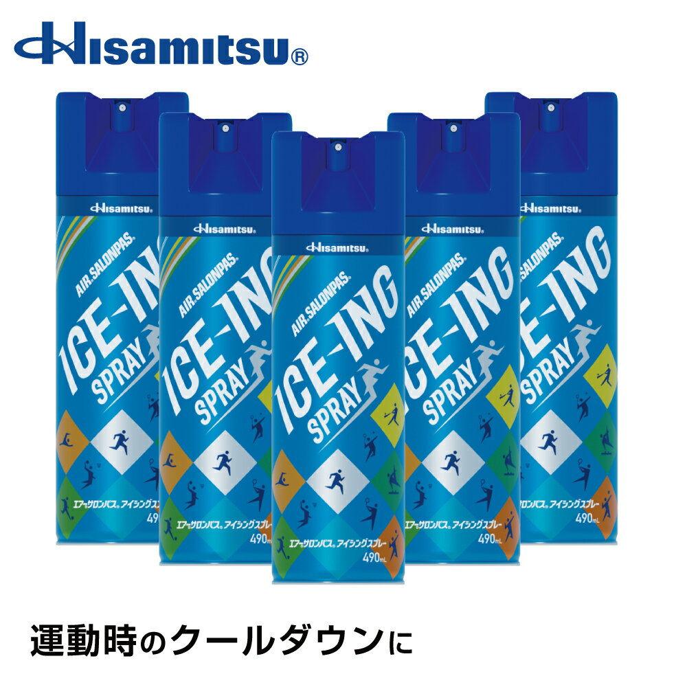 【運動直後のクールダウンに！】エアーサロンパス アイシングスプレー 490ml×5本 コールドスプレー 冷...