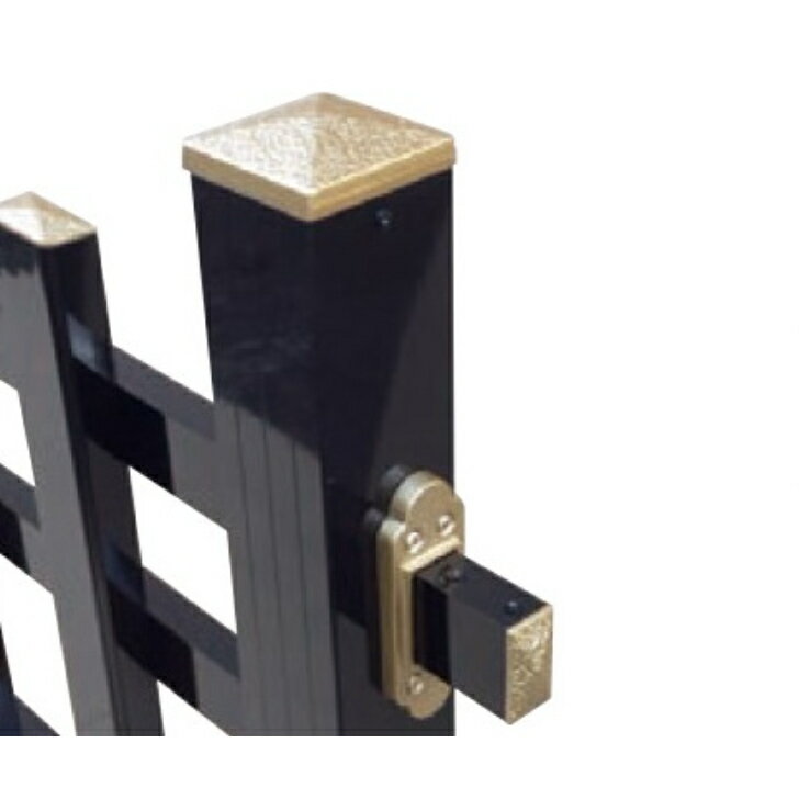 【組立式】アルミ製車止め結界　5尺　幅150×奥行42×高さ74cm【寺院 神社 庭園 駐車場 バリケード 立入禁止 日本製】