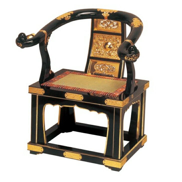 本曲録　洛陽　黒塗　金具埋め込み式　定番サイズ