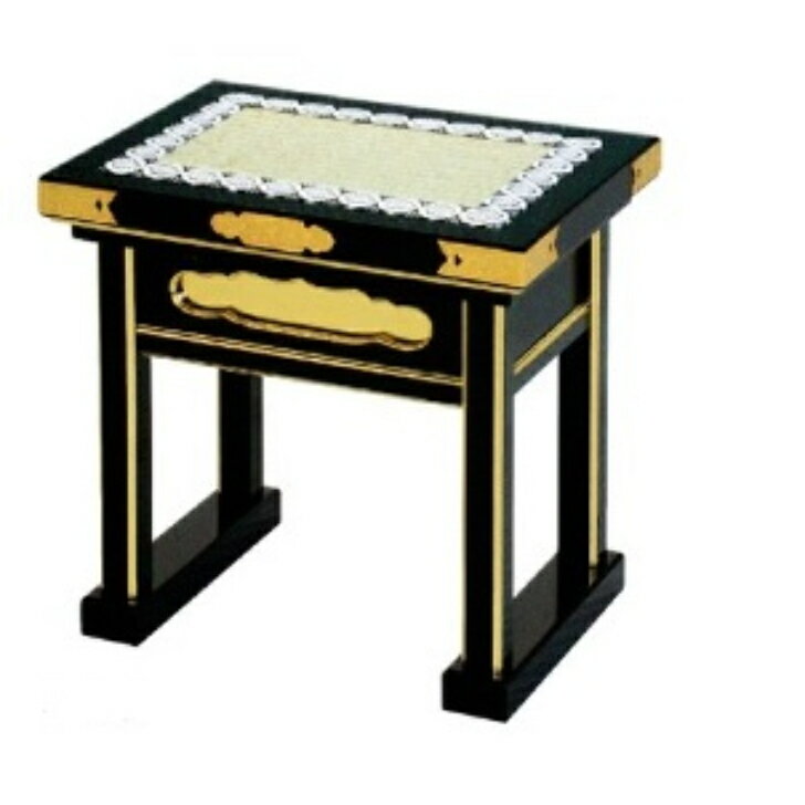 Rakuten - 内陣用椅子　R-1101　黒塗面金箔押　金具付【寺院　仏具　法要　本堂　お寺　寺院用椅子】