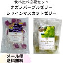 【メール便 送料無料】食べ比べ2袋セット『ナガノパープルゼリー & シャインマスカットゼリー 』 竹林堂製菓 国産 フルーツゼリー グミゼリー 母の日 ペクチン...