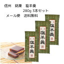 【送料無料 メール便発送】 塩羊羹 おやつ 信州 塩ようかん 銘菓 長野 お土産 3本セット