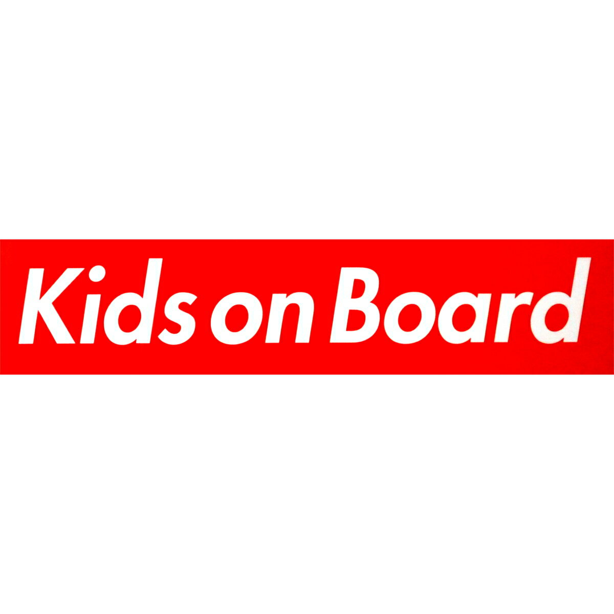 カーマグネット Kids on Board 箱枠 赤