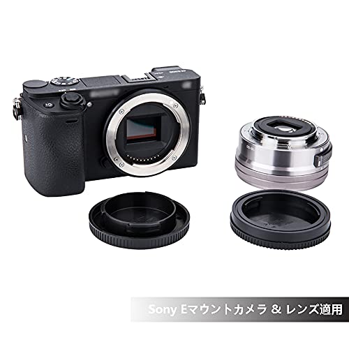 2組入 JJC Sony E マウント リアレンズカバー + ボディカバー Sony A1 II ZV-E10 I...