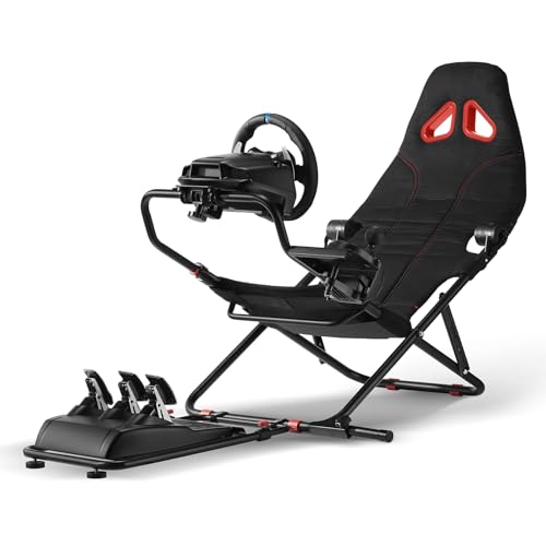 DIWANGUS レーシングコックピット 角度と高さ調整 レーシングホイールスタンド 絶対的な安定性 ハンコン コックピット Logitech G29 G920 G25 G27 G923 Thrustmaster T300RS GT / T300RS / T248 /T248Xに対応