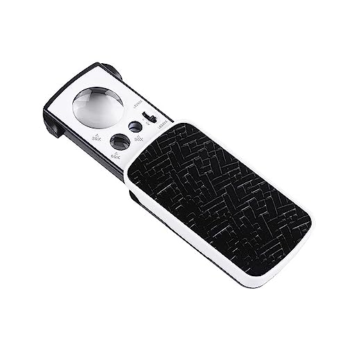 LOYELEY ジュエリールーペ 倍率30倍/60倍/90倍 携帯ルーペ 拡大鏡 3種類レンズ LEDライト ブラックライ..