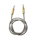 3.5mm オーディオケーブル TRRS ケーブル メタル オーディオケーブル 4極/TRRS ヘッドホンケーブル AUX オス-オス ステレオミニプラグ 自作キーボード用 keyball metalcable AUX-in 1m
