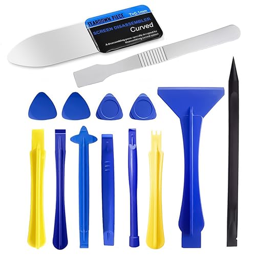KASELIN 携帯電話修理ツール 携帯電話曲面スクリーンを分解修復ツール スマホ分解工具超薄型 携帯電話/iPad/iPod/スマホ/ノートパソコン/タブレットなどの分解セット 柔軟 パソコン分解用ヘラ 等修理用ツール 14点セット