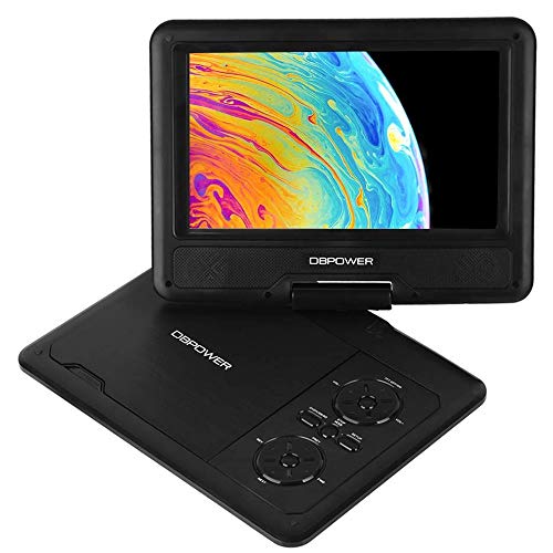DBPOWER ポータブルDVDプレーヤー 7.5インチ 5時間連続再生 3電源対応 レジューム機能 270度回転 リー..