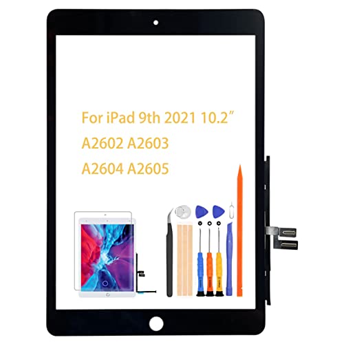 A-MIND For iPad 9 2021 タッチパネル 画面交換修理用, for iPad 第9世代 10.2インチ A2602 A2603 A2604 A2605 タッチスクリーン交換用 統合画面交換修理用キット 無料の修理工具(ブラック)ブランド: A-MINDメーカー: A-MIND型番: A2604,A2605,A2603,A2602JAN: 0748899458426