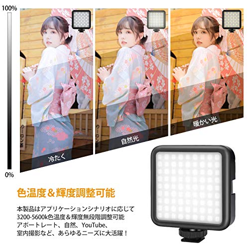 VIJIM VL81 ledカメラライト ledビデオライト Type-C充電式撮影用 3000mA小型 撮影...