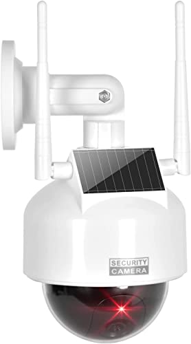 XBERSTAR ダミーカメラ 防犯カメラ ダミー (最新LED仕様/金属アーム) 防犯ステッカー (耐光強化/防水) ..