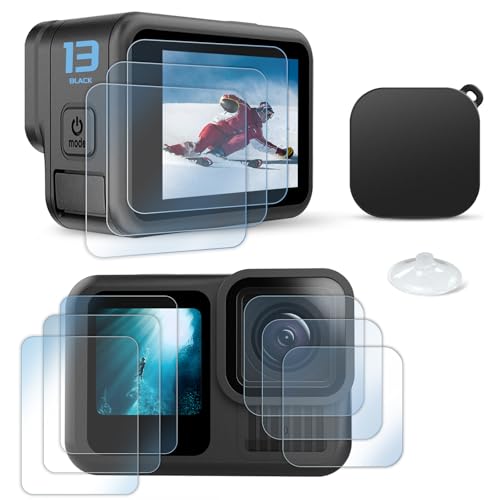 9枚FitStill 強化ガラスフィルムセット に適用Go Pro Hero 12/ Hero 11/Hero 10 / Hero 9 Black アンチ..