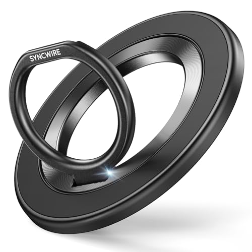 360度回転SYNCWIRE 両面マグネット MagSafe リング スマホリング 超强磁力 マグセーフ リング マグネッ..
