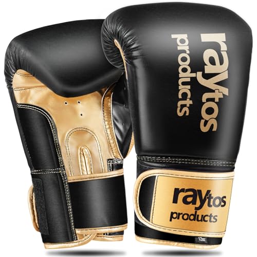 Raytosボクシンググローブ 8オンス 10オンス 12オンス 通気性 キックボクシング トレーニンググローブ ..
