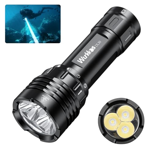 Wurkkos DL30 ダイビングライト LED 懐中電灯 水中ライト 潜水可能 3600ルーメン 超高輝度 USB充電式 9..