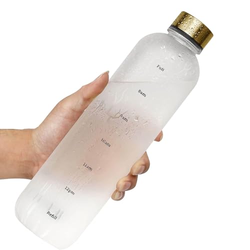 医療器具にも使用の樹脂製1リットル ウォーターボトル 1000ml 水筒 BPAフリー ファッションシンプルな..