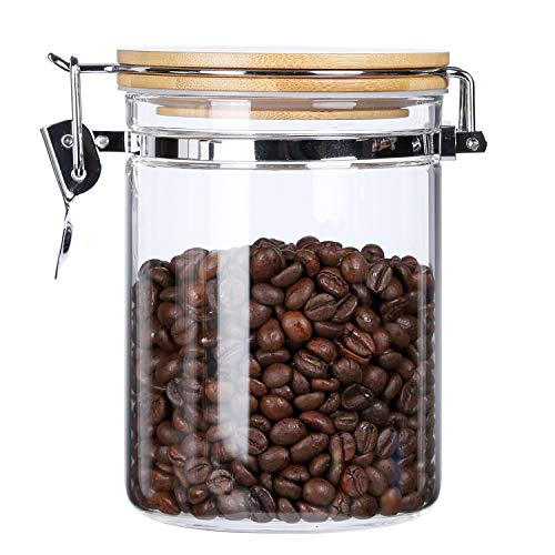 KKC コーヒー豆 保存容器 密閉 コーヒーキャニスター 200g 容量 800ML