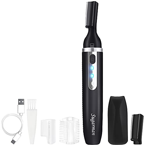 Sugarman 眉毛シェーバー usb充電式 フェイスシェーバー 眉毛カッター 眉毛剃り まゆげカッター 2枚刃 ..