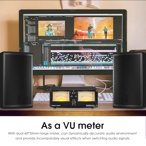 Douk Audio VU3 デュアル アナログ VU メーター, 2 ウェイ アンプ/スピーカー スイッチ, DB パネルディスプレイ オーディオ スイッチャー ボックス historia-10004299 Historia 楽天市場店 サンプル画像2