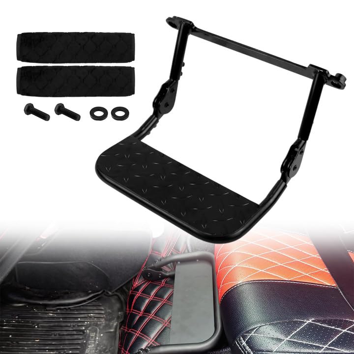 Sporacingrts 折畳み式助手席フットレスト 足置台 高さ角度調整可 カバー付き ハイエース レジアスエー..