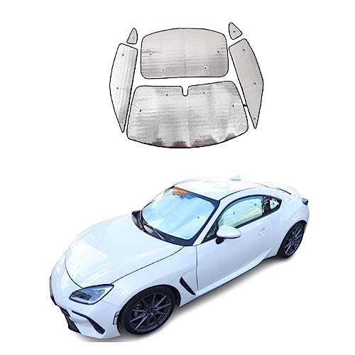 樂天商城 - METYOUCAR スバル BRZ/トヨタ 86 専用 2022~2023に適用 サンシェード 車サンシェード 車 全窓対応 遮光シェード 車用サンシェード 全窓ガラス日よけ 全窓用 付着タイプ フロント リア サイド ガラス 車用サンシェード 自動車用 車窓日よけ