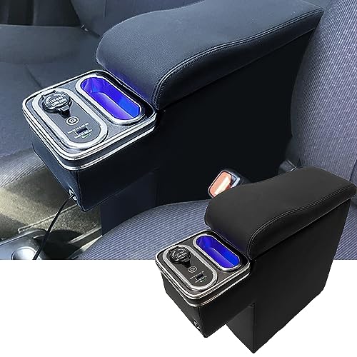 Rakuten - SGALUPA プロボックス/サクシード専用 アームレスト コンソールボックス 160系 ガソリン車適合 ハイブリッド車適合 USBポート付き ブールled点灯 小物入れ 肘掛け