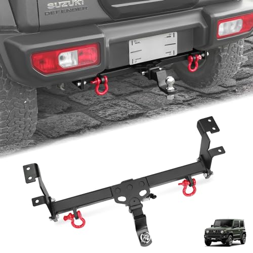 AMWMORV Jimny JB64 ヒッチメンバー シャックル付き メンバーヒッチボール ブラックパウダーコーティン..