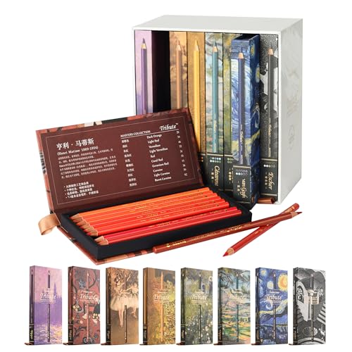 Marco 80色油性鉛筆 大人，塗り絵 高級 プロ用 スケッチ 柔らかい 芯 重ね塗り可能な10層 色鉛筆 鉛筆..