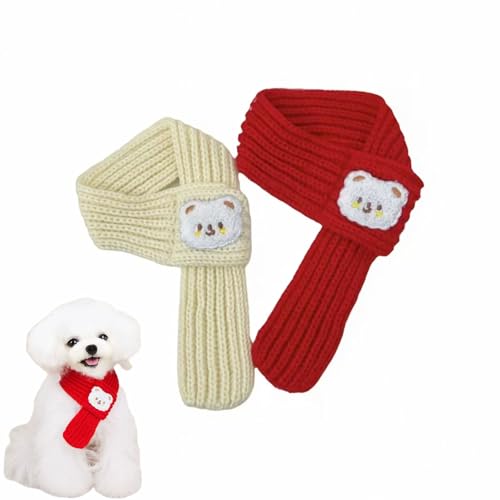 犬用マフラー ペットマフラー 2点セット 犬 猫 マフラー 防寒 ペットマフラー ニット 犬の服 縄編みマフラー ネックウォーマー ペット 服 小型犬 中型犬 ...