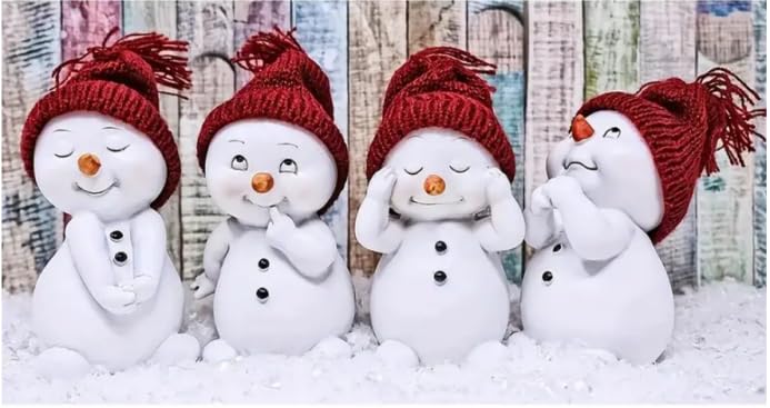 RUNJAMI ダイヤモンドアート キット ダイアモンドビーズ絵画キット diy キット 5dダイヤモンドアート ダイヤモンドアート 圆形いビーズ ダイヤモンドアート オーダーメイド ダイヤモンドアート スク 30*40 雪だるま05