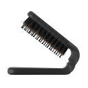 ヘアブラシ メンズ 豚毛 ヘアブラシ ヘアブラシ ブラシ ヘアブラシ 豚毛 折りたたみ ヘアブラシ 静電気防止 櫛 頭皮マッサージ 櫛 くし 携帯用ブラシ 髪質改善 つやサラ美髪 男性 女性 すべての髪質に合う(ブラック)